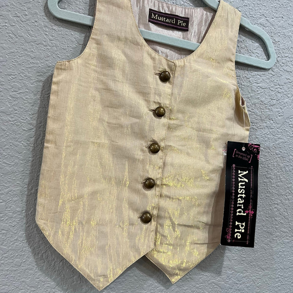 NWT Mustard Pie Golden Boys Party Vest Size XS