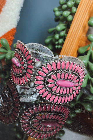 Pink Concho Stretch Bracelet