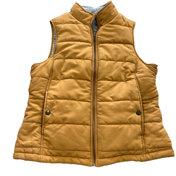 Natural Reflections Quilted Mustard Vest Size Medium