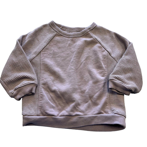 Easy Peasy Organic Cotton Lavender Oversized Ribbed Pullover 18 Mo.