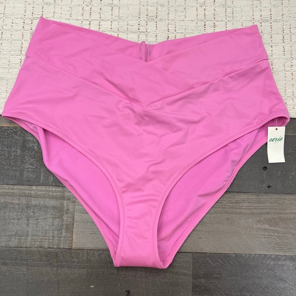 NWT Aerie Pink Crossover Bikini Bottoms Size XL