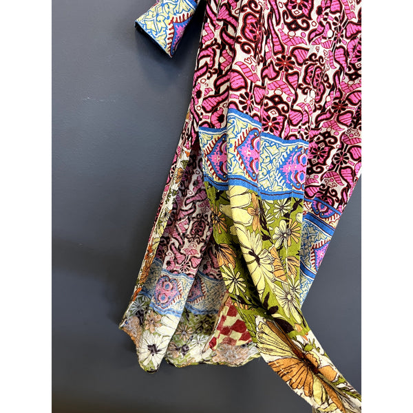 Free People Jackie Printed Button Down Maxi Dress Size Medium