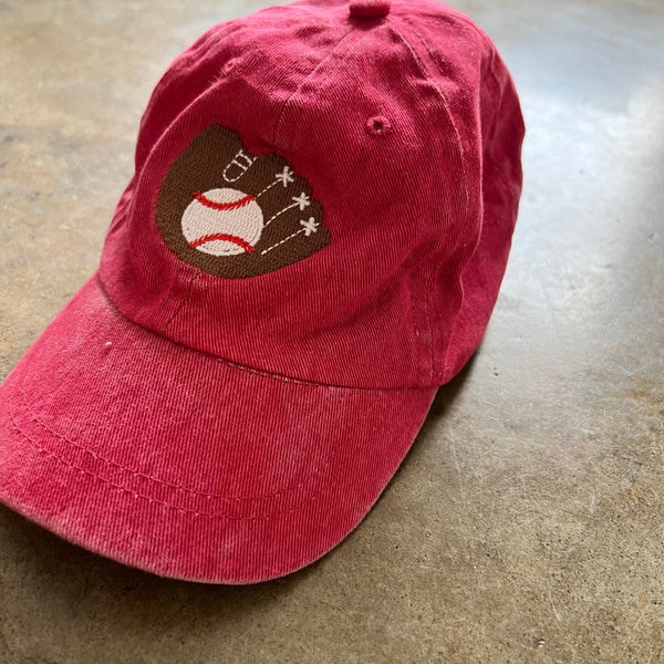 Mudpie Red Baseball Hat Toddler Boys