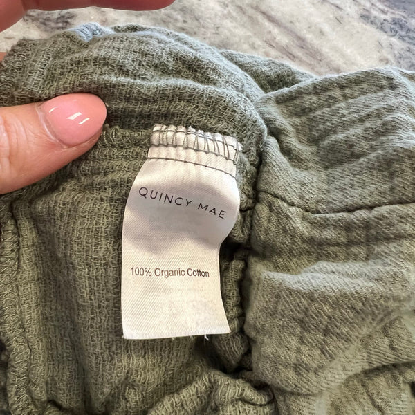 Sage Green Long Sleeve Ruffle Romper 0-3 Mo