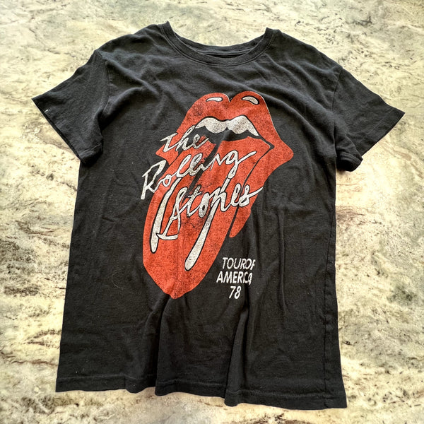The Rolling Stones Black Tongue Graphic Tee Size Small