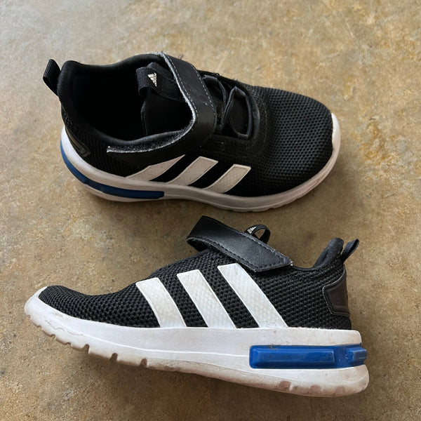 Adidas Black & Blue Boys Sneakers Size 9
