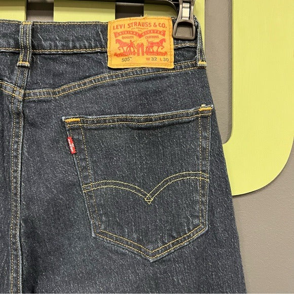 Levi Strauss Men’s Dark Wash Regular Fit Straight Leg Jeans Size 32X30