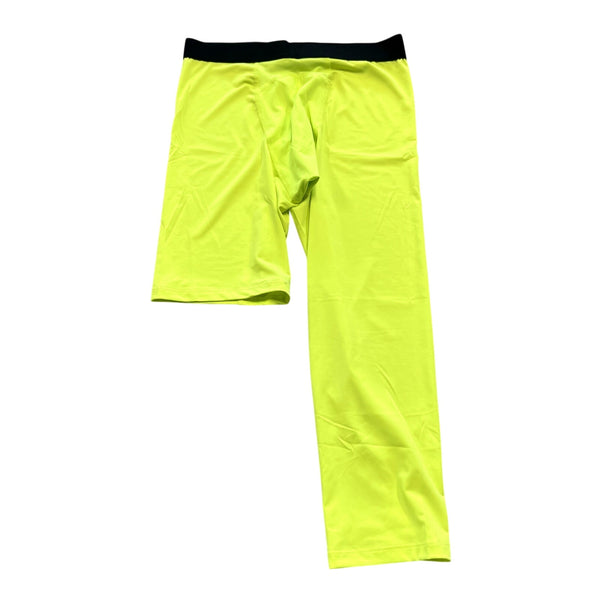 Men's 3/4 Compression Leggings Neon Yellow Size Small