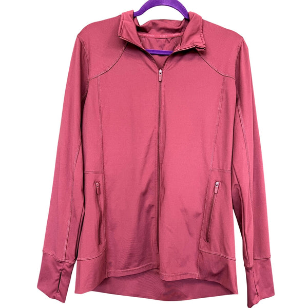 RBX Maroon Full Zip Athletic Jacket Size Large