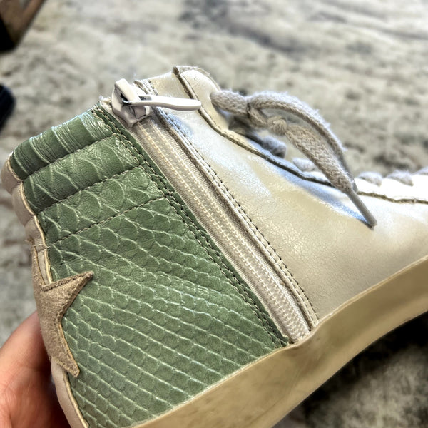 Shu Shop Rooney Kids Mint Snake High Top Sneakers Size Youth 2