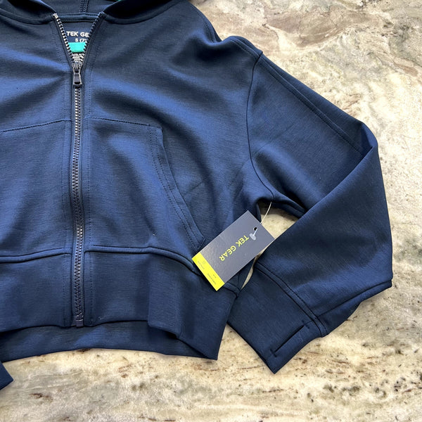 NWT Tek Gear Navy Blue Butter Soft Full Zip Jacket Size Youth Small