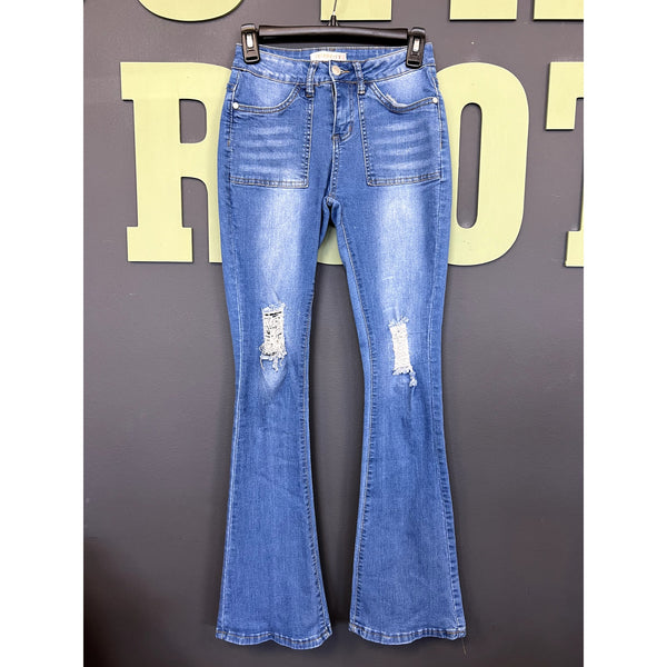 Celebrity Ace Distressed Flare Jeans Size 3
