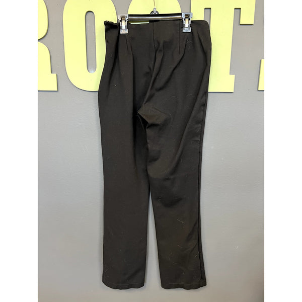Worthington Front Slit Black Bootcut Dress Pants Size Medium
