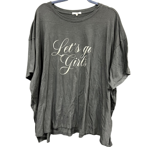 Maurice's "Let's Go Girls" Gray Graphic Tee Size 4XL
