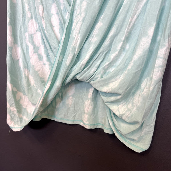 Fab'rik Boutique Light Blue White Tie Dye Twist Front Blouse Small