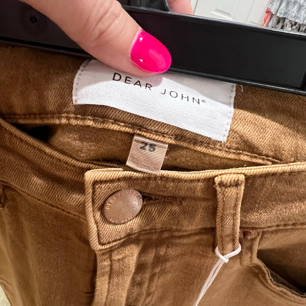 NWT Dear John Giselle Skinny Jeans Dark Khaki Size 25