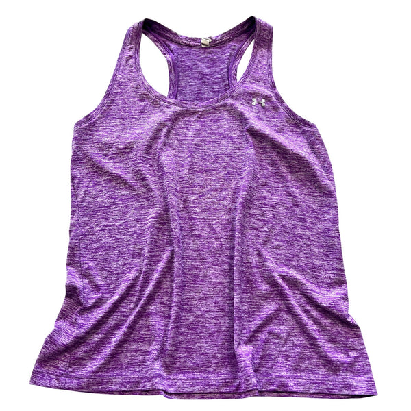 Under Armour Loose Fit Purple Racerback Athletic Tank Medium