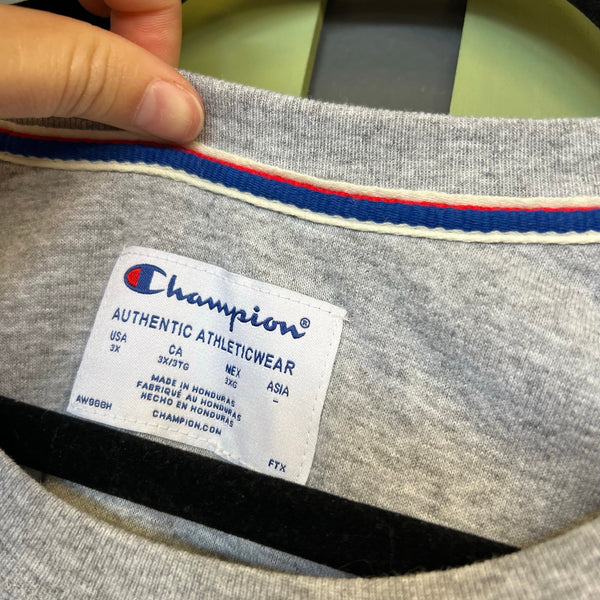 Champion Gray Logo Pullover Sweatshirt Plus Size 3XL