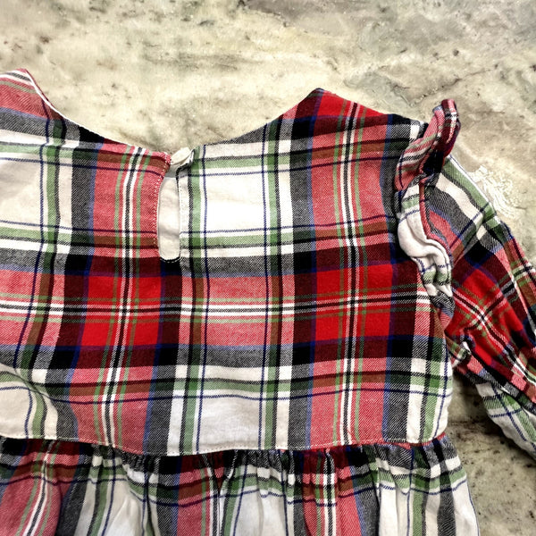 Cat & Jack Girls Plaid Christmas Dress Size 4T