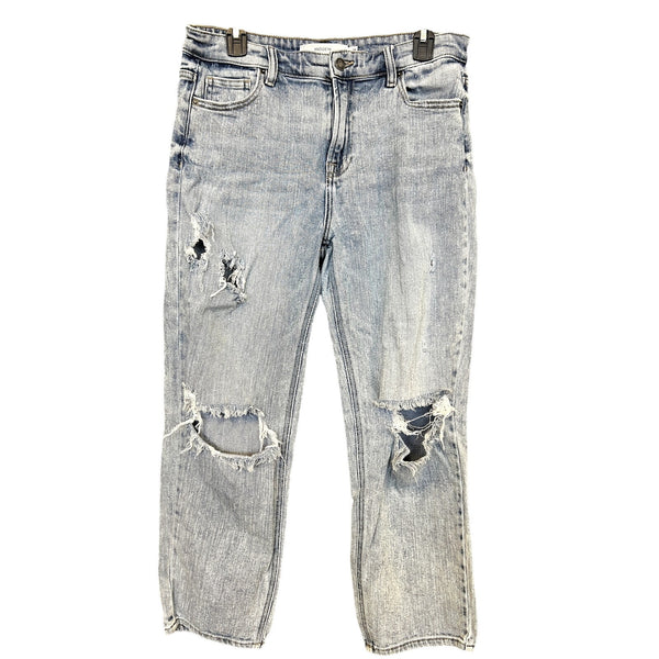 Hidden Jeans Straight Leg Distressed Light Wash Jeans Size 28