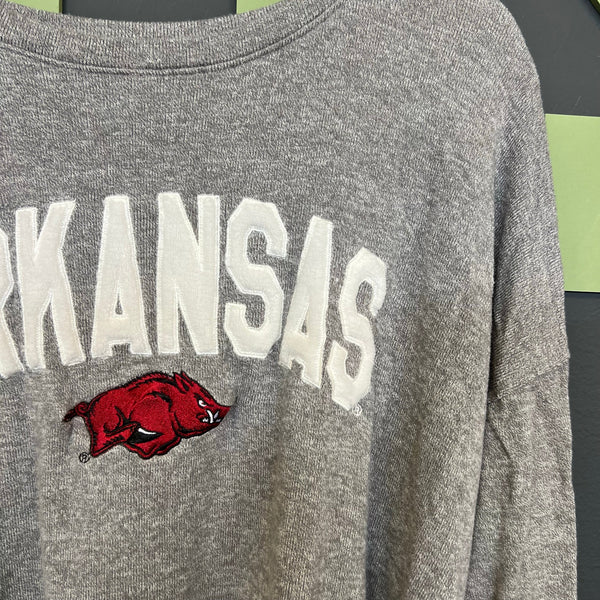 Sideline Apparel Arkansas Gray Side Slit Sweatshirt 2XL