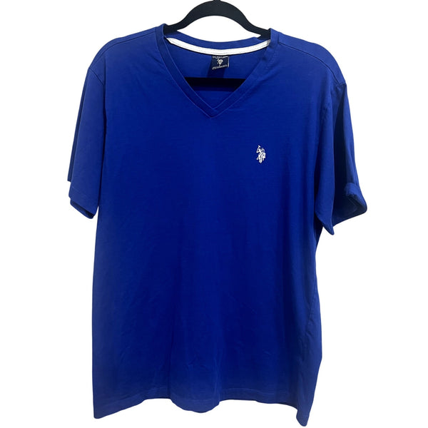 US Polo Assn Men's Royal Blue V-Neck T-Shirt Large