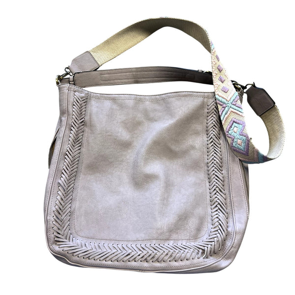 Jen & Co. Light Purple Vegan Leather Concealed Carry Crossbody with Aztec Strap