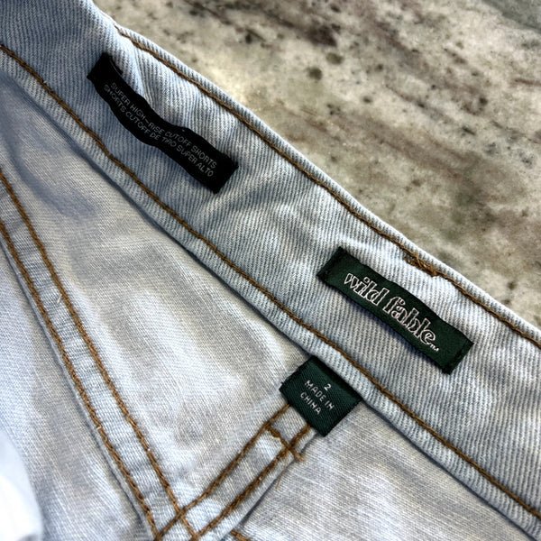 Wild Fable Super High Rise Cutoff Shorts Hand Painted Size 2
