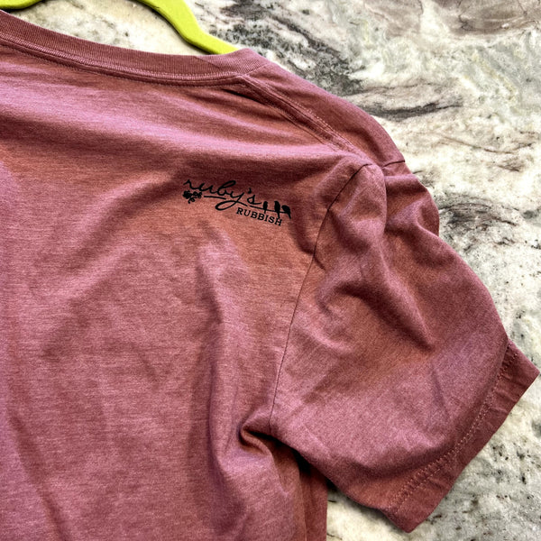Ruby's Rubbish "My Husband is a Super Hero" Graphic Tee Small