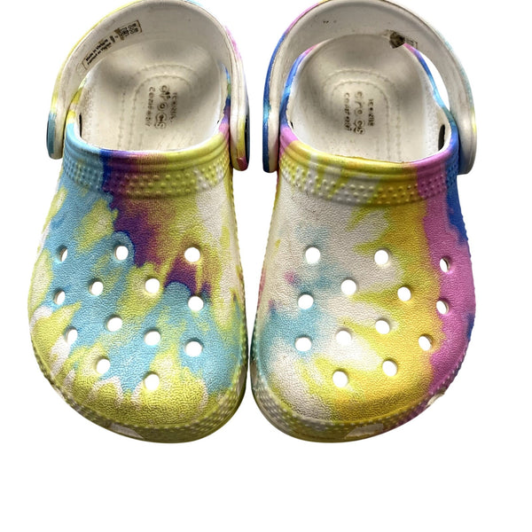 Crocs Tie Dye Toddler Slip On Shoes Size 7C