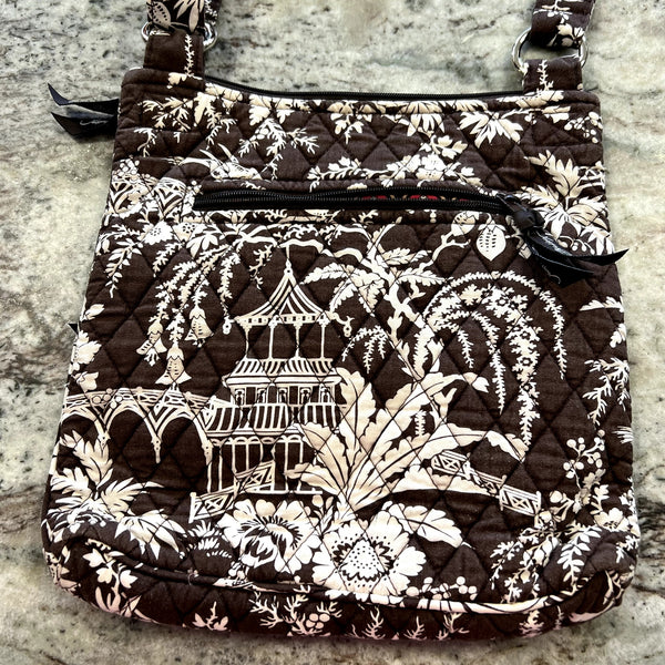 Vera Bradley Convertible Crescent Crossbody Bag Japanese Sanctuary