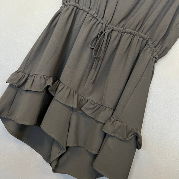Women's Black Ruffle Romper Size XL