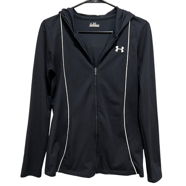 Under Armour All Season Gear Black Full Zip Hooded Jacket Medium