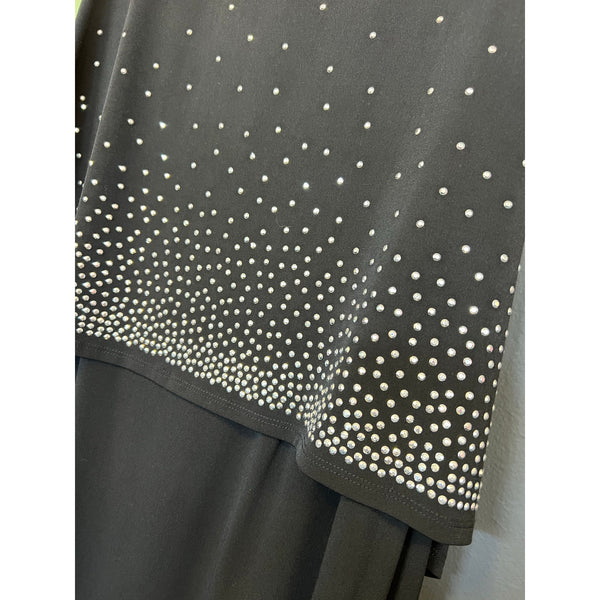Jessica Howard Black Studded Sleeveless Dress Size 10