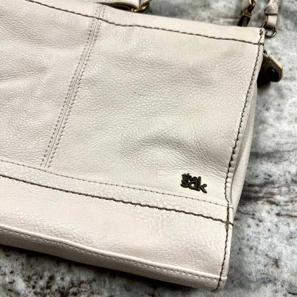 The Sak Ivory Leather Crossbody Bag