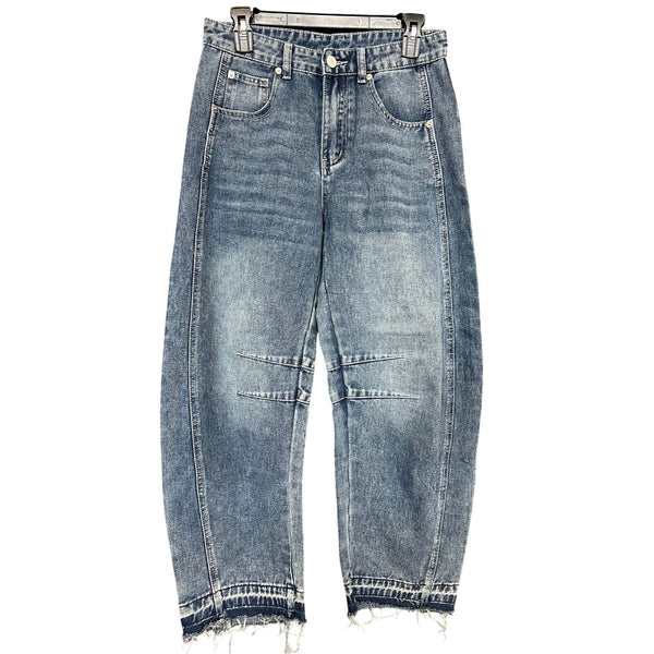 Women's Raw Hem Barrel Jeans Size Small