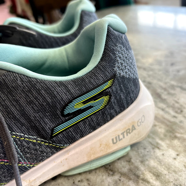 Skecher's UltraGo Gray + Light Blue Sneakers Size Women's 11