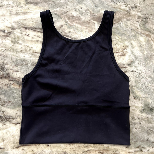 Lululemon Black Sports Bra Cropped Tank Size 8