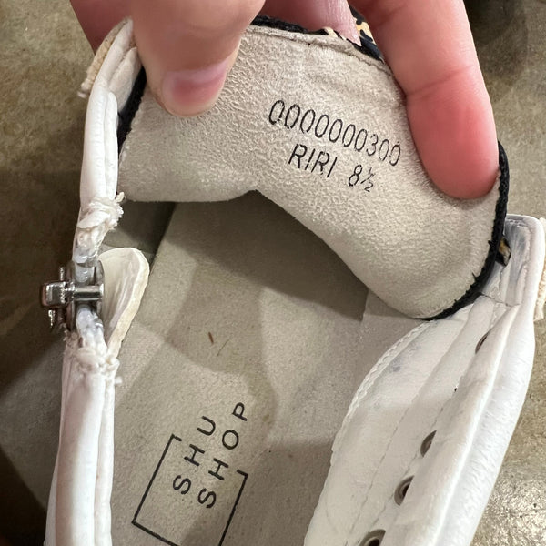 Shu Shop Riri White Studded High Top Sneakers Size 8.5