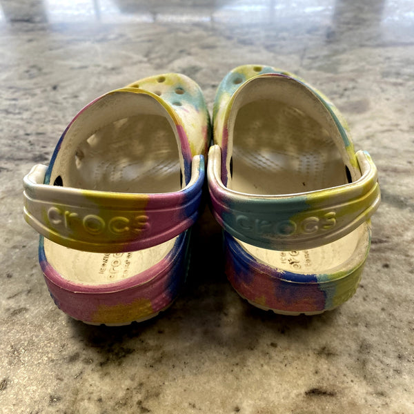 Crocs Tie Dye Toddler Slip On Shoes Size 7C
