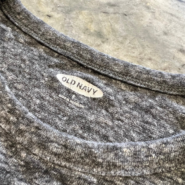 Old Navy Solid Grey Basic Crew Neck Tank Top Small