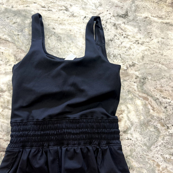 Yogalicious Lux Black Stevie Hybrid Active Short Romper Women's Size XS