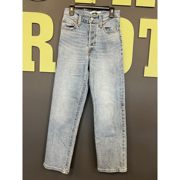 Levi's Light Wash Ribcage Straight Leg Jeans Size 25