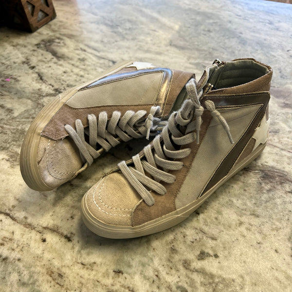 Shu Shop Roxanne Mauve High Top Star Sneakers Size 8.5