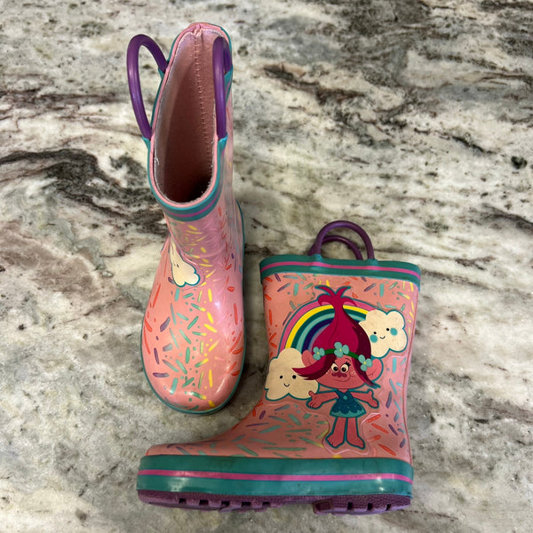 Trolls Rain Boots Girls Size 7