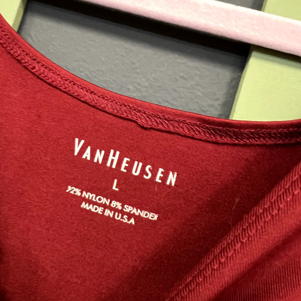 VanHeusen Basic Red Tank Top Size Large