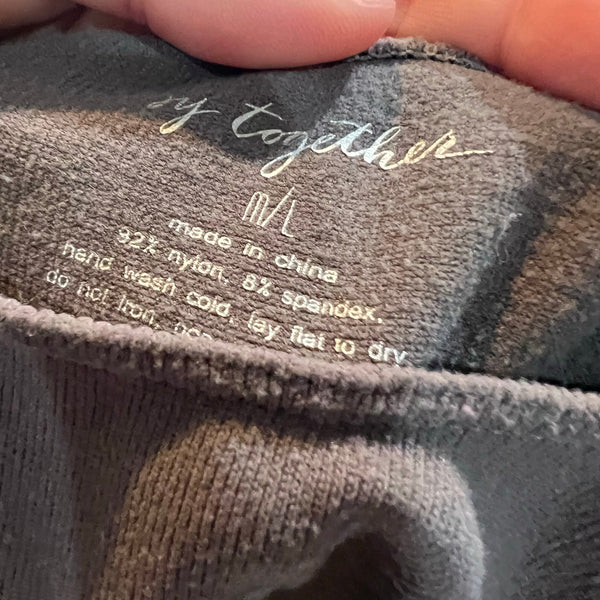 By Together Charcoal Stretch Cropped Tank Top Brami Size Med/Large