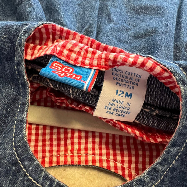 Denim Stars Independence Day Labor Day Dress Size 12 Mo.
