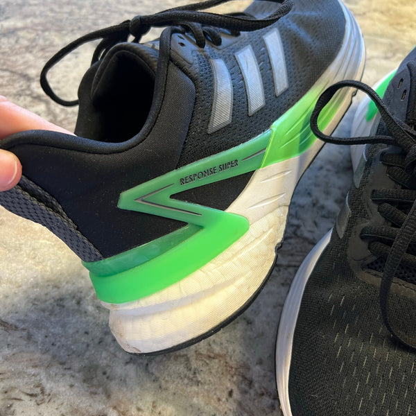 Adidas Response Super 2.0 Black + Green Running Sneakers Men's Size 8