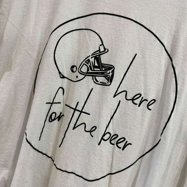 Oliver + Otis Here for the Beer Cropped Football Graphic Tee Large